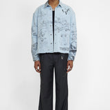 SKETCHY - CROPPED OVERSHIRT LIGHT BLUE