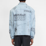 SKETCHY - CROPPED OVERSHIRT LIGHT BLUE