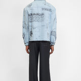 SKETCHY - CROPPED OVERSHIRT LIGHT BLUE