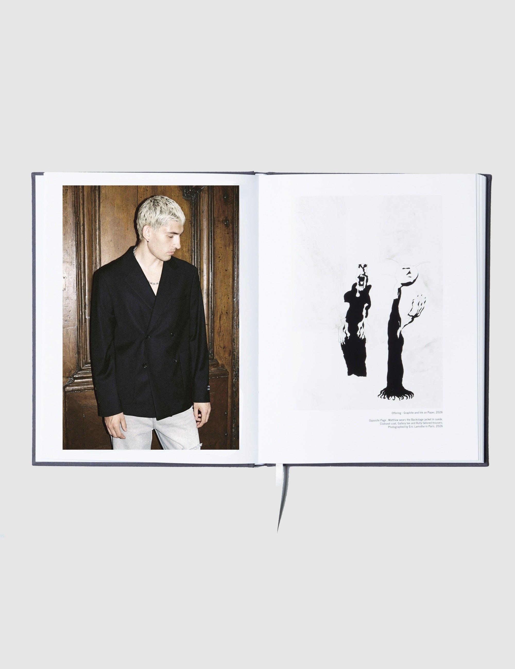 Arts et Vêtements Vol 1 — spread, portrait and drawing