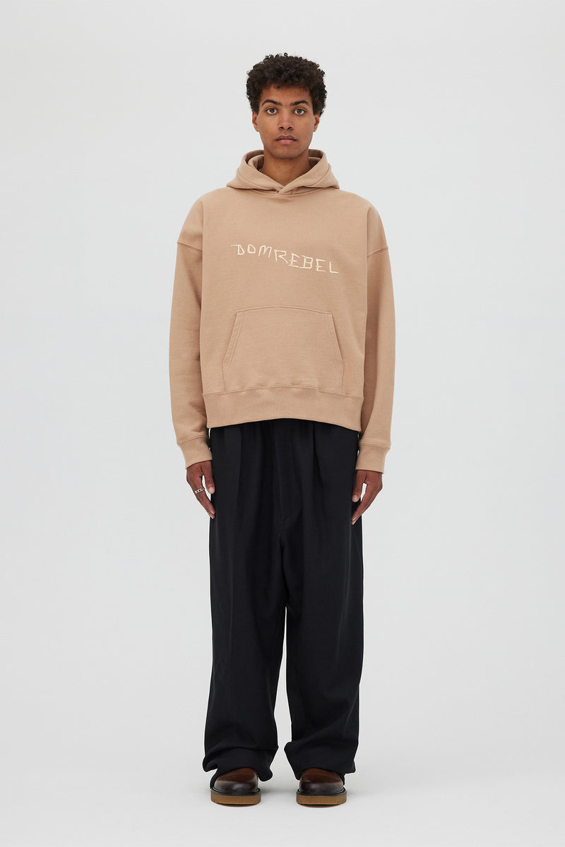 CAVEMAN EMBROIDERED CROPPED PULLOVER