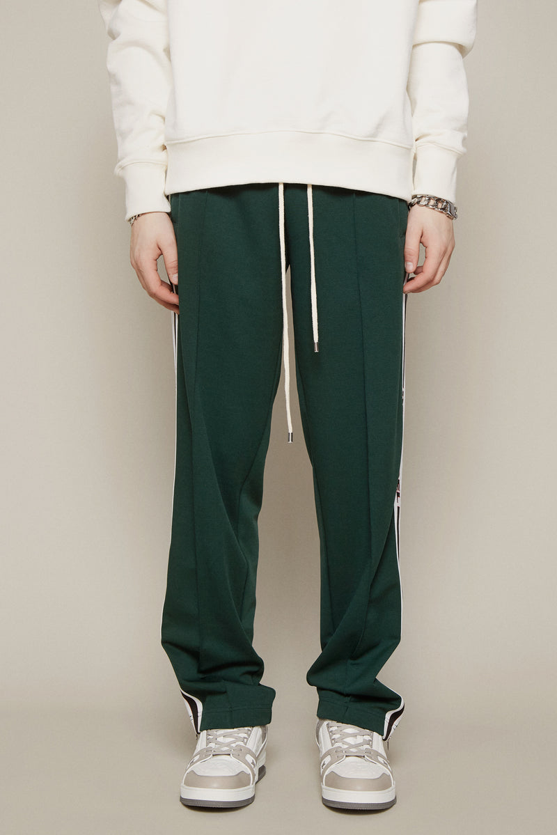 PLEATED TRACKPANTS - GREEN