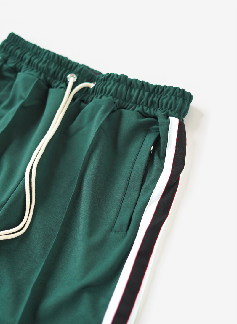 PLEATED TRACKPANTS - GREEN